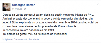 demisie gheorghe roman