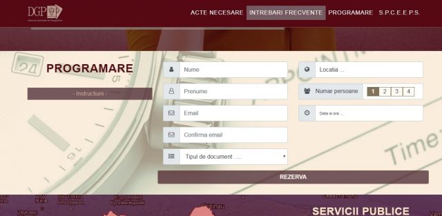 programare online pasapoarte Programare online pașapoarte