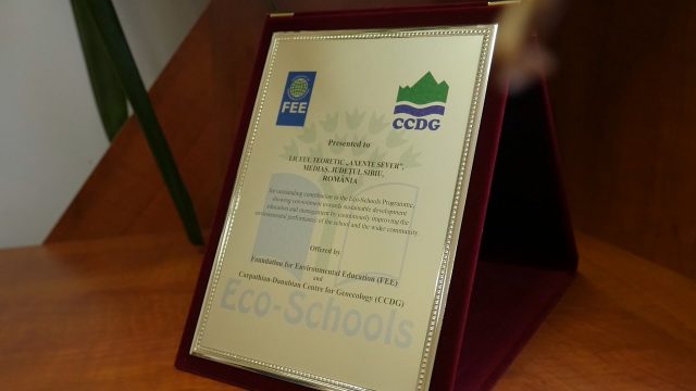 AXENTE SEVER ECO-SCOALA placheta Eco-Școala