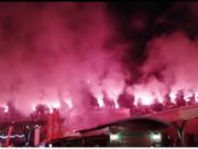 Ultraşii au aprins torţele sâmbătă seara în Cetatea Alba Iulia .