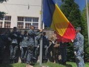 Ziua Drapelului Național sărbătorită în Piața Primăriei Mediaș