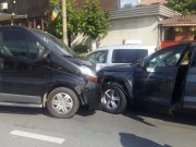 Accident pe DN 14 la Copșa Mică | Tamponare autoturism cu microbuz Accident pe DN 14 la Copșa Mică