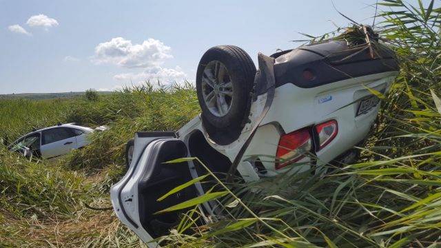 pe DN 14 în zona localității Ruși