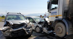 la ieșirea din Sibiu spre Agnita
