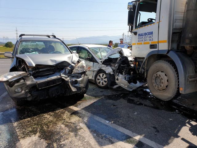 la ieșirea din Sibiu spre Agnita