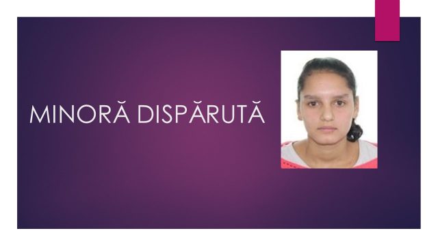 MINORĂ DISPĂRUTĂ 15 ani