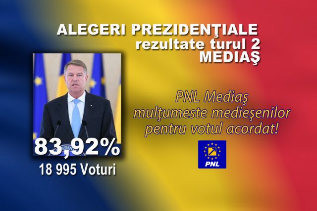 Victorie zdrobitoare pentru Iohannis la Mediaș