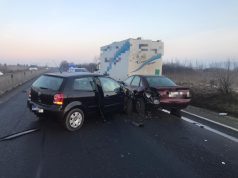 Accident urmat de un carambol la Veștem | Foto