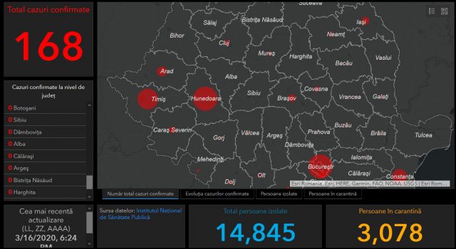 10 judeţe nu au niciun caz confirmat