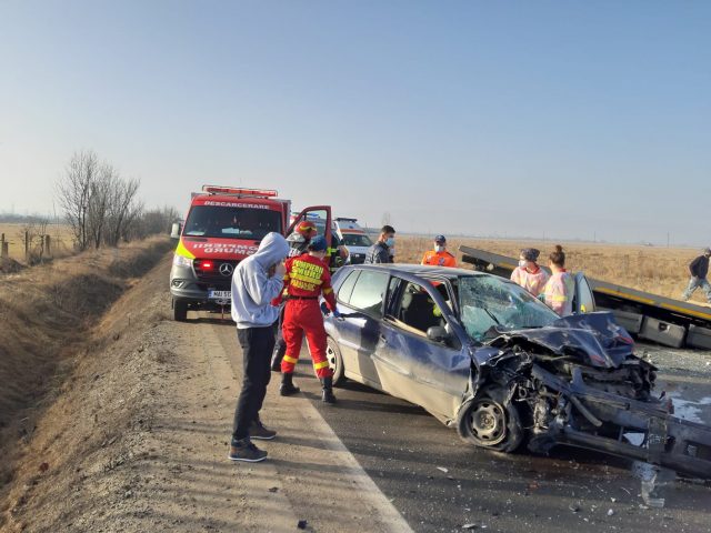 accident dn 14 cu 2 răniți