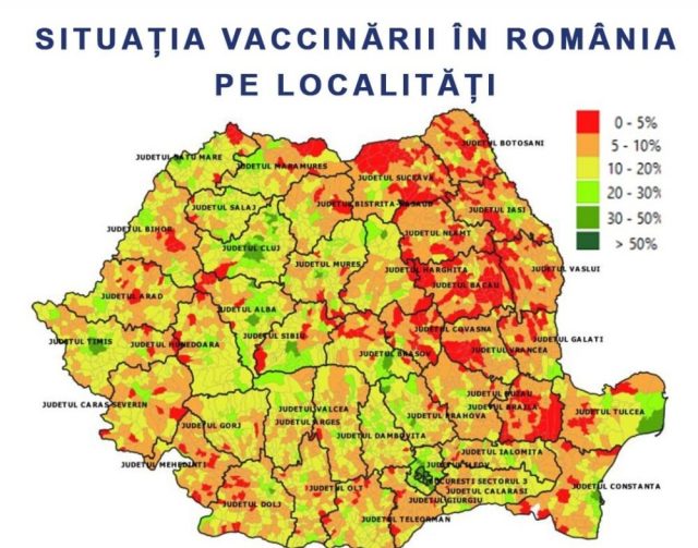 Topul vaccinării în România