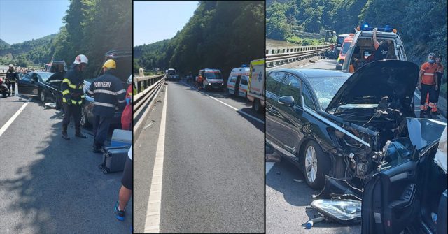 patru mașini lovite pe DN 7