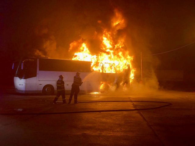 incendiu autocar