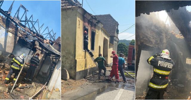 Incendiu la Richiș după ce proprietarul a dat foc casei