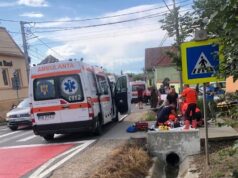 Accident la Ruși | Femeie în stare critică după ce a fost lovită de un autoturism care a ieșit în afara părții carosabile