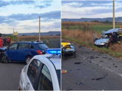 Accident grav la ieșirea din Laslea | A fost solicitat elicopterul SMURD | Foto