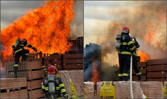 incendiu paleti