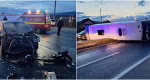 Accident cu 6 răniți provocat de un șofer de 73 ani | Foto