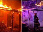 Casă de locuit distrusă în urma unui incendiu la Blăjel | Foto